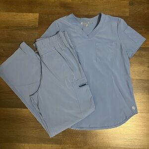 Ceil blue high waisted scrubs